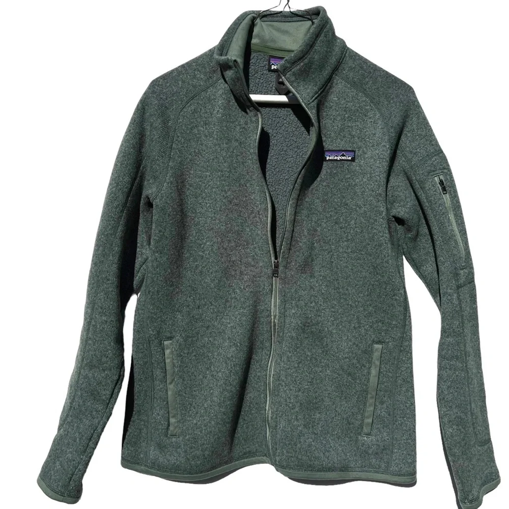 Patagonia men’s green better sweater zip jacket medium M